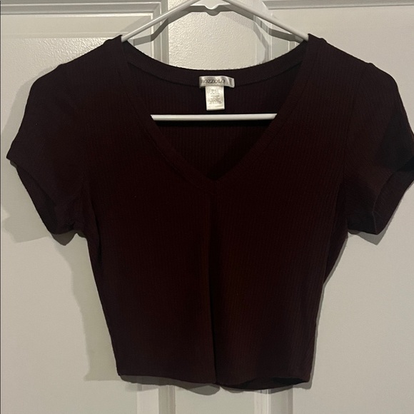 Bozzolo ribbed V-neck crop top - Size Small - Picture 1 of 5